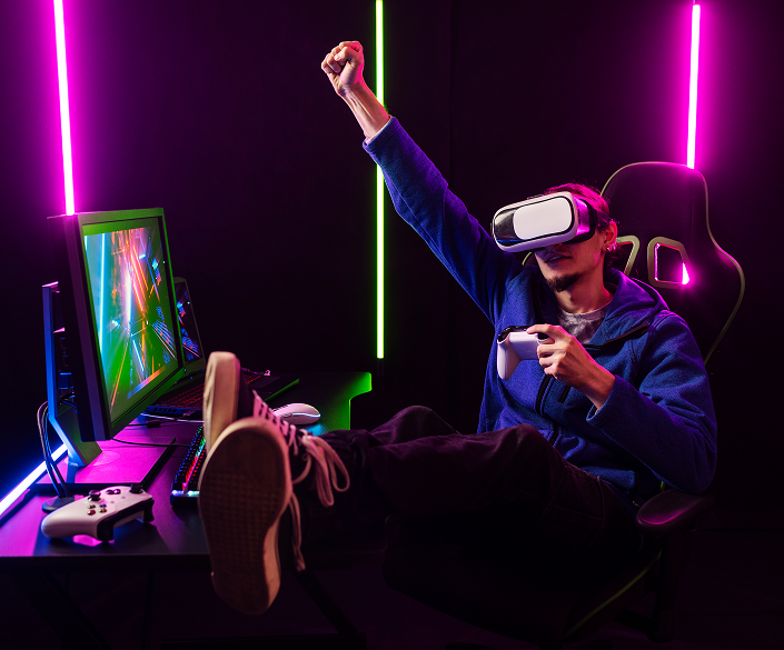 Team discussing game requirements