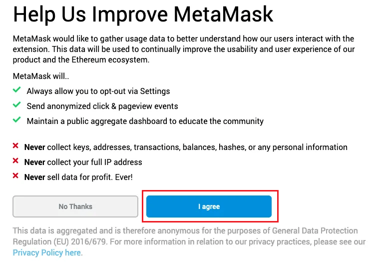 How to Begin Using MetaMask - Step 3