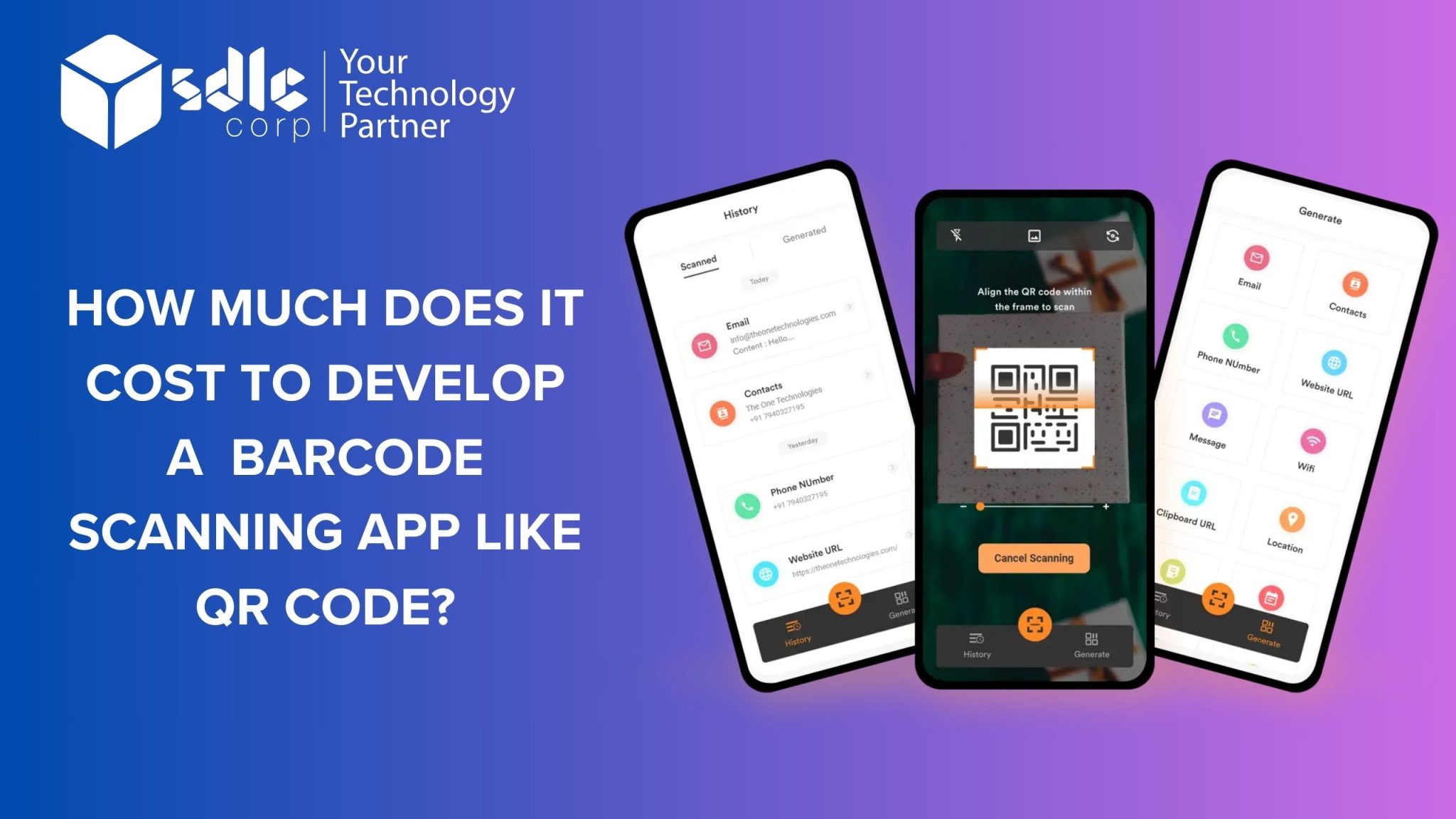 HOW MUCH DOES IT COST TO DEVELOP A BARCODE SCANNING APP LIKE QR CODE