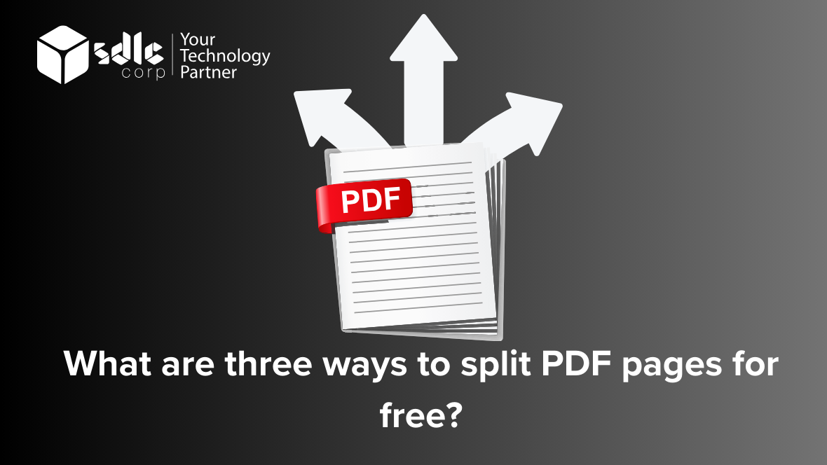 What are three ways to split PDF pages for free?