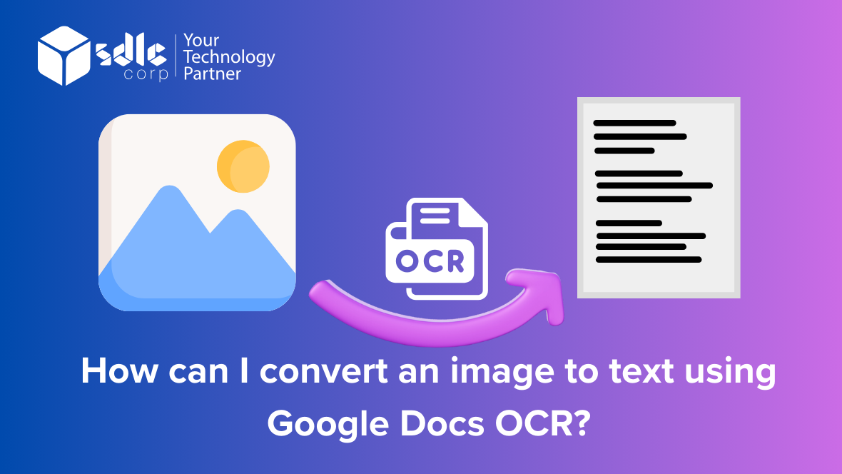 How can I convert an image to text using Google Docs OCR?