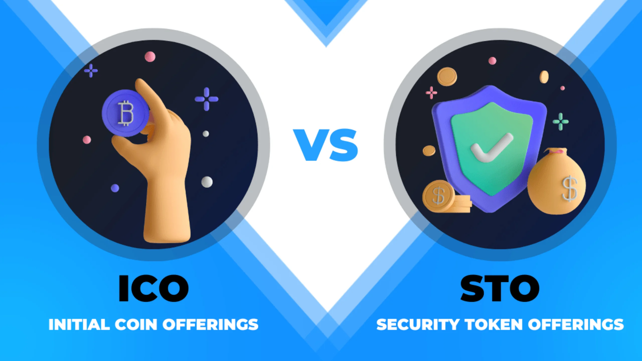 Difference Between ICOs and STOs: ICOs (Initial Coin Offerings) focus on utility tokens, while STOs (Security Token Offerings) involve regulatory-compliant security tokens.
