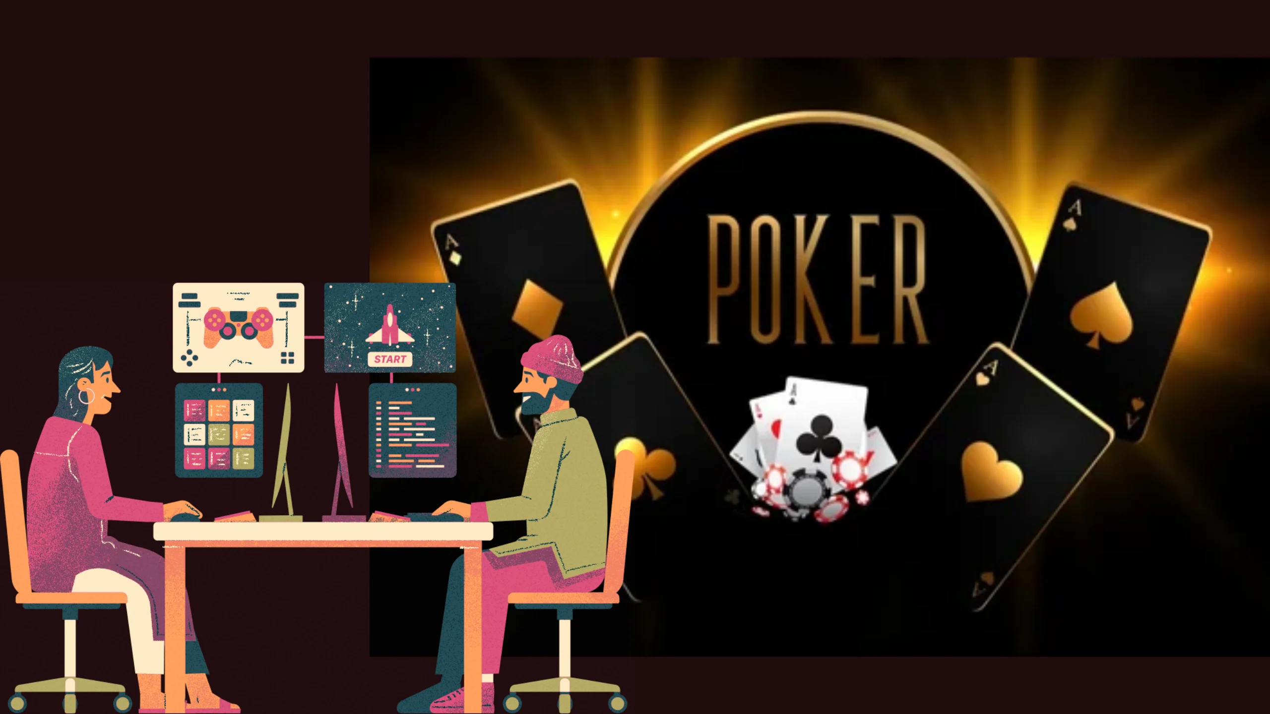 Icons representing benefits for poker game developers, including increased revenue, enhanced player engagement, and advanced gaming technologies.