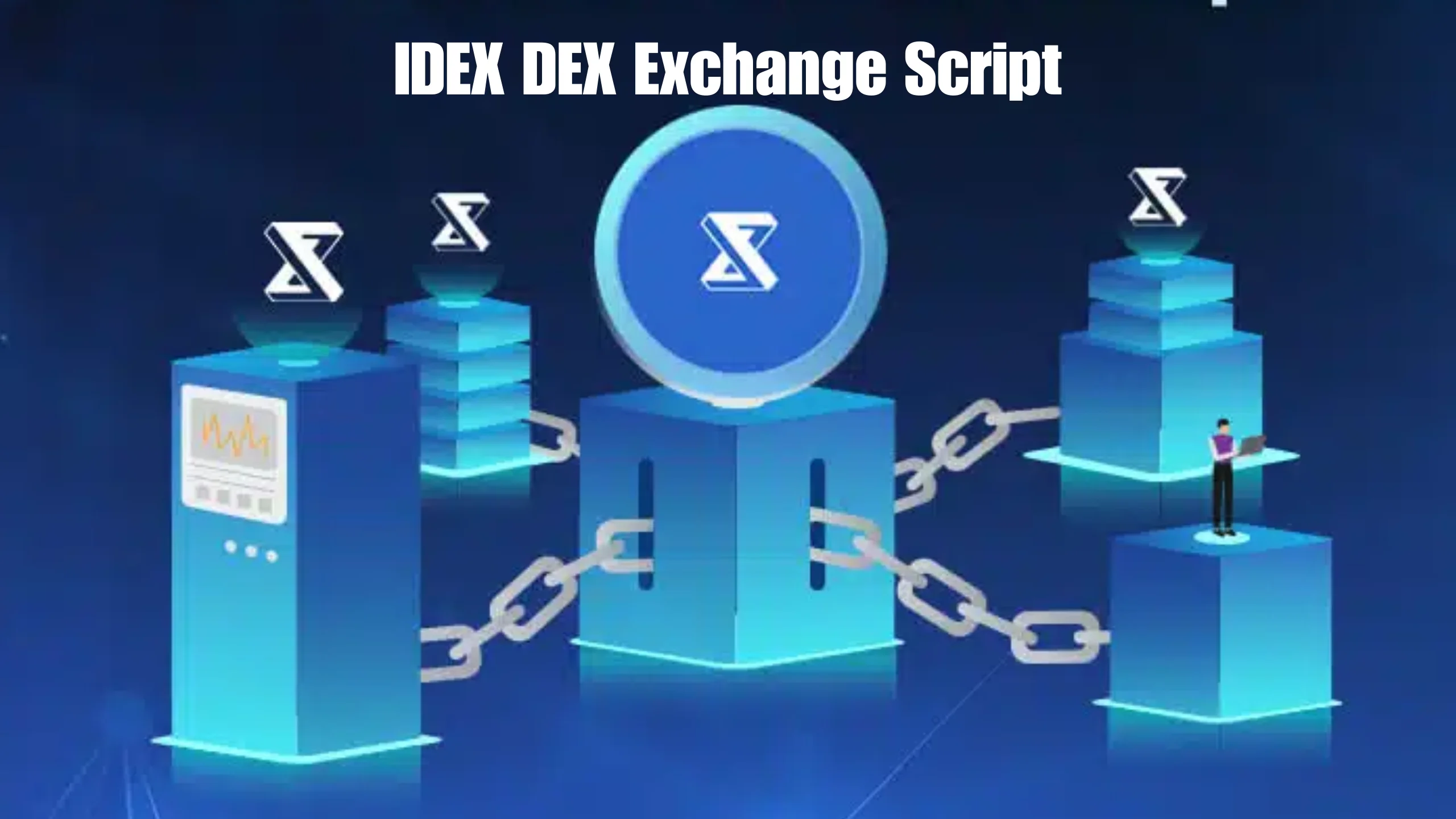 Screenshot of the IDEX DEX Exchange Script interface, displaying trading features and user dashboard.