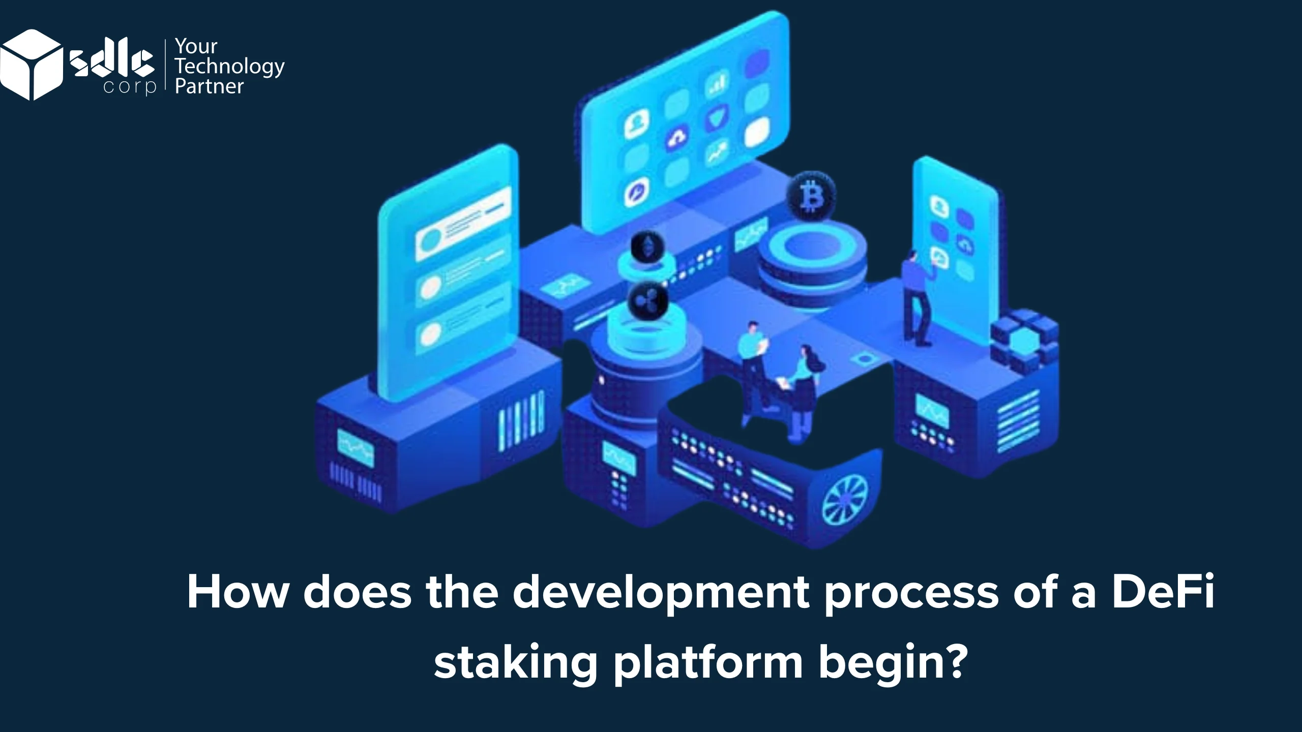 How does the development process of a DeFi staking platform begin?