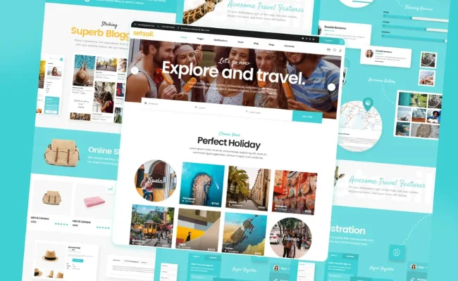 HTML5 travel booking website portfolio displaying intuitive interfaces and seamless booking processes for travelers.